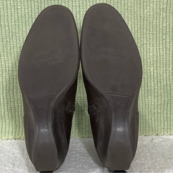 Marc Fisher Womens Ventura Brown Leather Mid Zip Wedge Boots Shoes - Size 6.5M - Picture 8 of 13